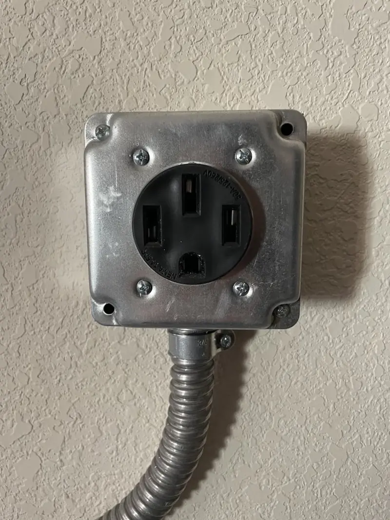 NEMA 14-50 outlet installed for Electrical Panel Upgrade in Colonial Beach